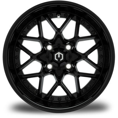 MODZ® 14" Formula Glossy Black Wheels & Off-Road Tires Combo (MODZ Gripz 23x10-14)