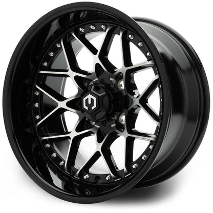 MODZ® 14" Formula Machined Black Wheels & Off-Road Tires Combo (MODZ Gripz 23x10-14)