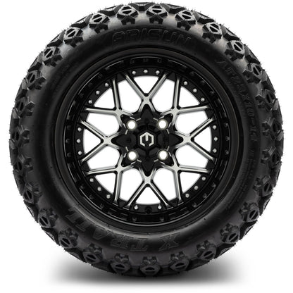 MODZ® 14" Formula Machined Black Wheels & Off-Road Tires Combo (Arisun X-Trail All-Terrain 23x10-14)
