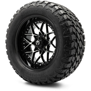 MODZ® 14" Formula Machined Black Wheels & Off-Road Tires Combo (MODZ Gripz 23x10-14)
