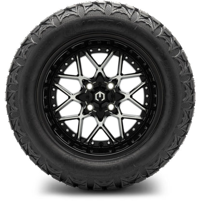 MODZ® 14" Formula Machined Black Wheels & Off-Road Tires Combo (Arisun X-Trail All-Terrain 23x10-14)