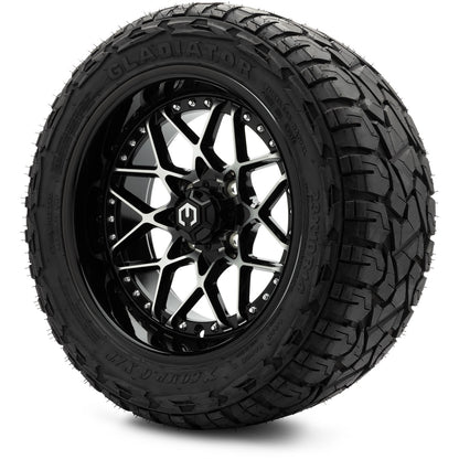 MODZ® 14" Formula Machined Black Wheels & Off-Road Tires Combo (Arisun X-Trail All-Terrain 23x10-14)