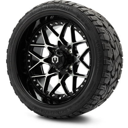 MODZ® 14" Formula Machined Black Wheels & Off-Road Tires Combo (Arisun X-Trail All-Terrain 23x10-14)