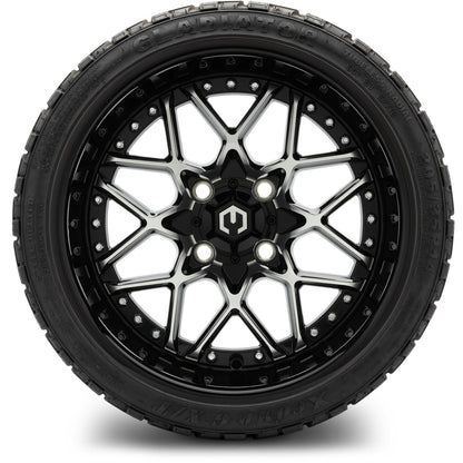 MODZ® 14" Formula Machined Black Wheels & Off-Road Tires Combo (Arisun X-Trail All-Terrain 23x10-14)