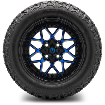 MODZ® 14" Formula Blue and Black Wheels & Off-Road Tires Combo (Arisun X-Armory All-Terrain 23x10-14 Radial)