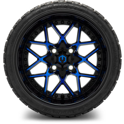 MODZ® 14" Formula Blue and Black Wheels & Off-Road Tires Combo (Arisun X-Armory All-Terrain 23x10-14 Radial)