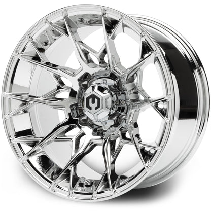 MODZ® 14" Chaos Chrome Wheels & Street Tires Combo (MODZ Guardian 205/30-14)