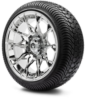 MODZ® 14" Chaos Chrome Wheels & Street Tires Combo (Arisun Cruze 205/30-14)