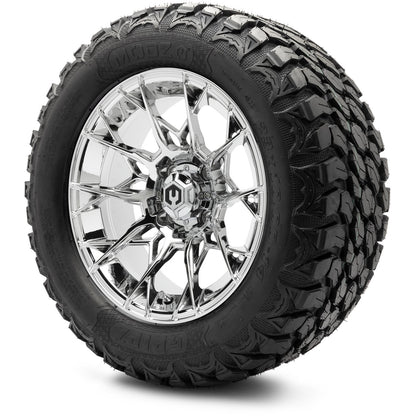 MODZ® 14" Chaos Chrome Wheels & Off-Road Tires Combo (Arisun X-Armory All-Terrain 23x10-14 Radial)