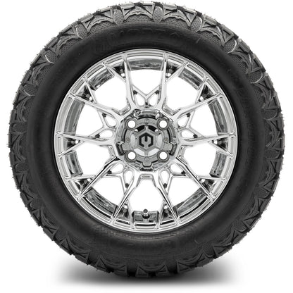 MODZ® 14" Chaos Chrome Wheels & Off-Road Tires Combo (Arisun X-Armory All-Terrain 23x10-14 Radial)