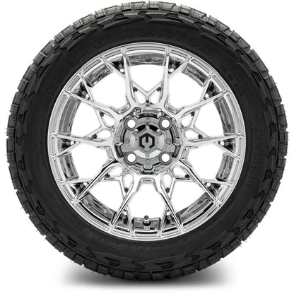 MODZ® 14" Chaos Chrome Wheels & Off-Road Tires Combo (Arisun X-Armory All-Terrain 23x10-14 Radial)