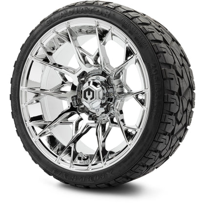 MODZ® 14" Chaos Chrome Wheels & Off-Road Tires Combo (Arisun X-Trail All-Terrain 23x10-14)