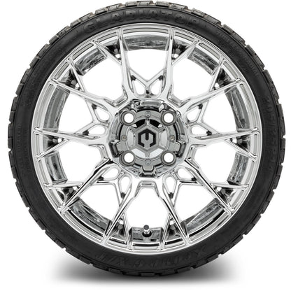 MODZ® 14" Chaos Chrome Wheels & Off-Road Tires Combo (Xcomp Gladiator 23-10-14 Radial)