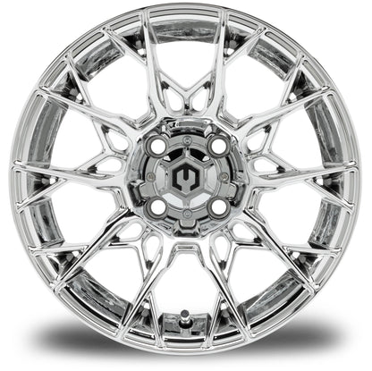 MODZ® 14" Chaos Chrome Wheels & Street Tires Combo (Arisun X-Sport 205/30-14)