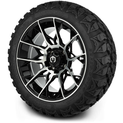 MODZ® 14" Chaos Machined Black Wheels & Off-Road Tires Combo (Xcomp Gladiator 23-10-14 Radial)