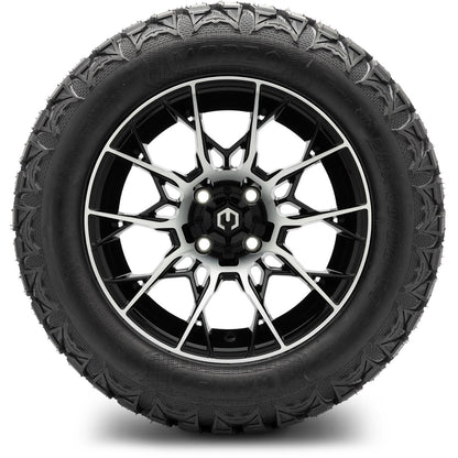 MODZ® 14" Chaos Machined Black Wheels & Off-Road Tires Combo (Arisun X-Armory All-Terrain 23x10-14 Radial)