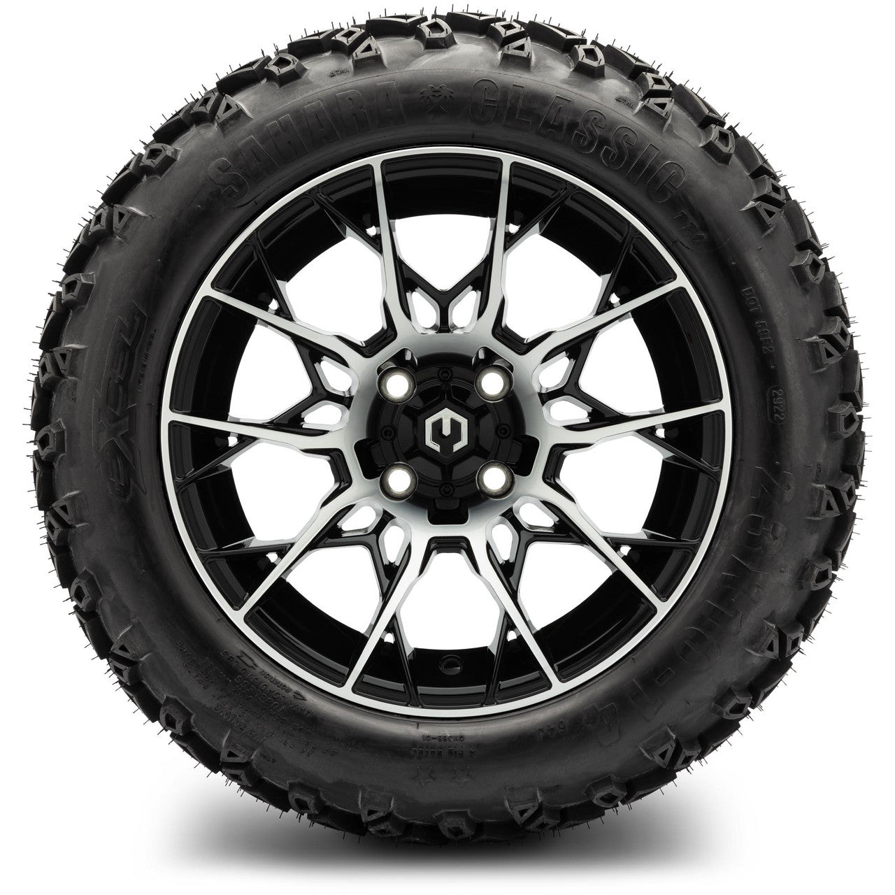 MODZ® 14" Chaos Machined Black Wheels & Off-Road Tires Combo (Arisun X-Trail All-Terrain 23x10-14)