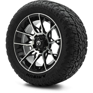 MODZ® 14" Chaos Machined Black Wheels & Off-Road Tires Combo (Arisun X-Armory All-Terrain 23x10-14 Radial)