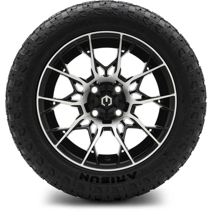 MODZ® 14" Chaos Machined Black Wheels & Off-Road Tires Combo (Xcomp Gladiator 23-10-14 Radial)