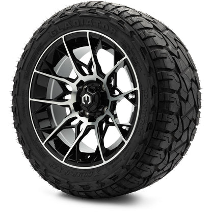 MODZ® 14" Chaos Machined Black Wheels & Off-Road Tires Combo (Arisun X-Trail All-Terrain 23x10-14)