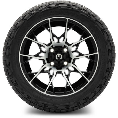 MODZ® 14" Chaos Machined Black Wheels & Off-Road Tires Combo (Xcomp Gladiator 23-10-14 Radial)