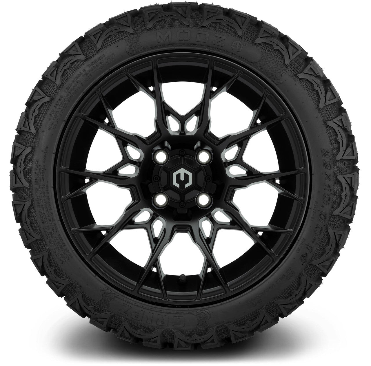 MODZ® 14" Chaos Matte Black Wheels & Off-Road Tires Combo (Arisun X-Armory All-Terrain 23x10-14 Radial)