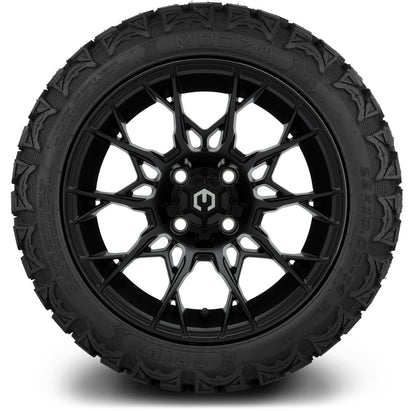 MODZ® 14" Chaos Matte Black Wheels & Off-Road Tires Combo (Arisun X-Trail All-Terrain 23x10-14)