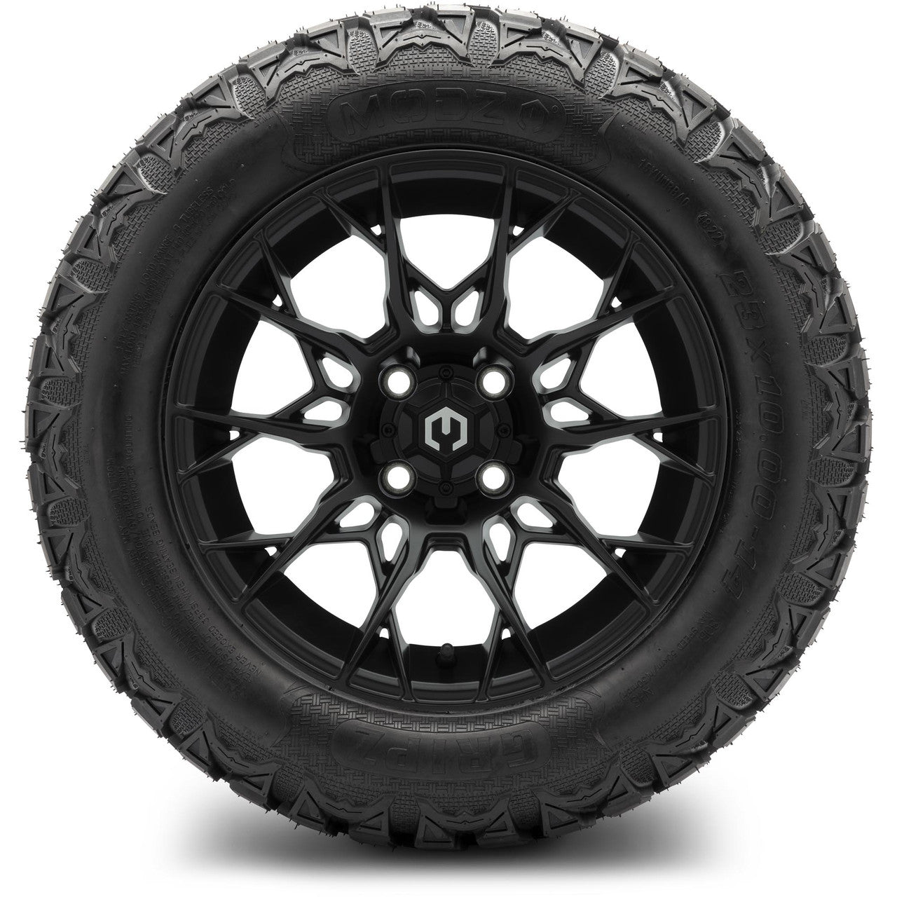 MODZ® 14" Chaos Matte Black Wheels & Off-Road Tires Combo (Arisun X-Armory All-Terrain 23x10-14 Radial)