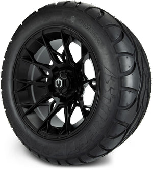 MODZ® 14" Chaos Matte Black Wheels & Street Tires Combo (MODZ Street Fox Radial 23x10-14)