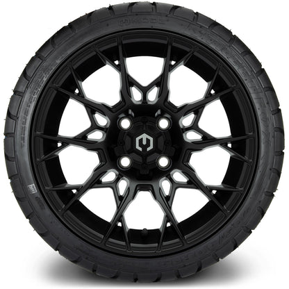 MODZ® 14" Chaos Matte Black Wheels & Street Tires Combo (MODZ Street Fox Radial 23x10-14)