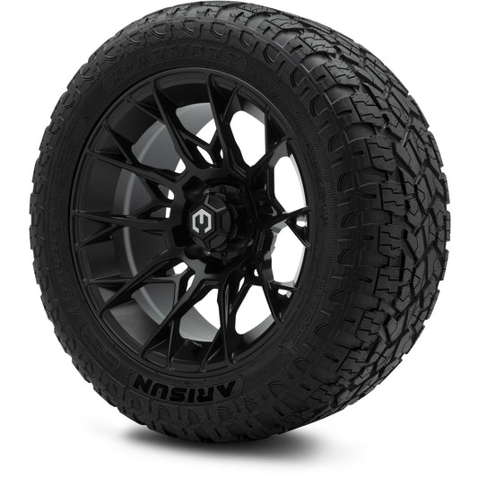 MODZ® 14" Chaos Matte Black Wheels & Off-Road Tires Combo (Arisun X-Armory All-Terrain 23x10-14 Radial)