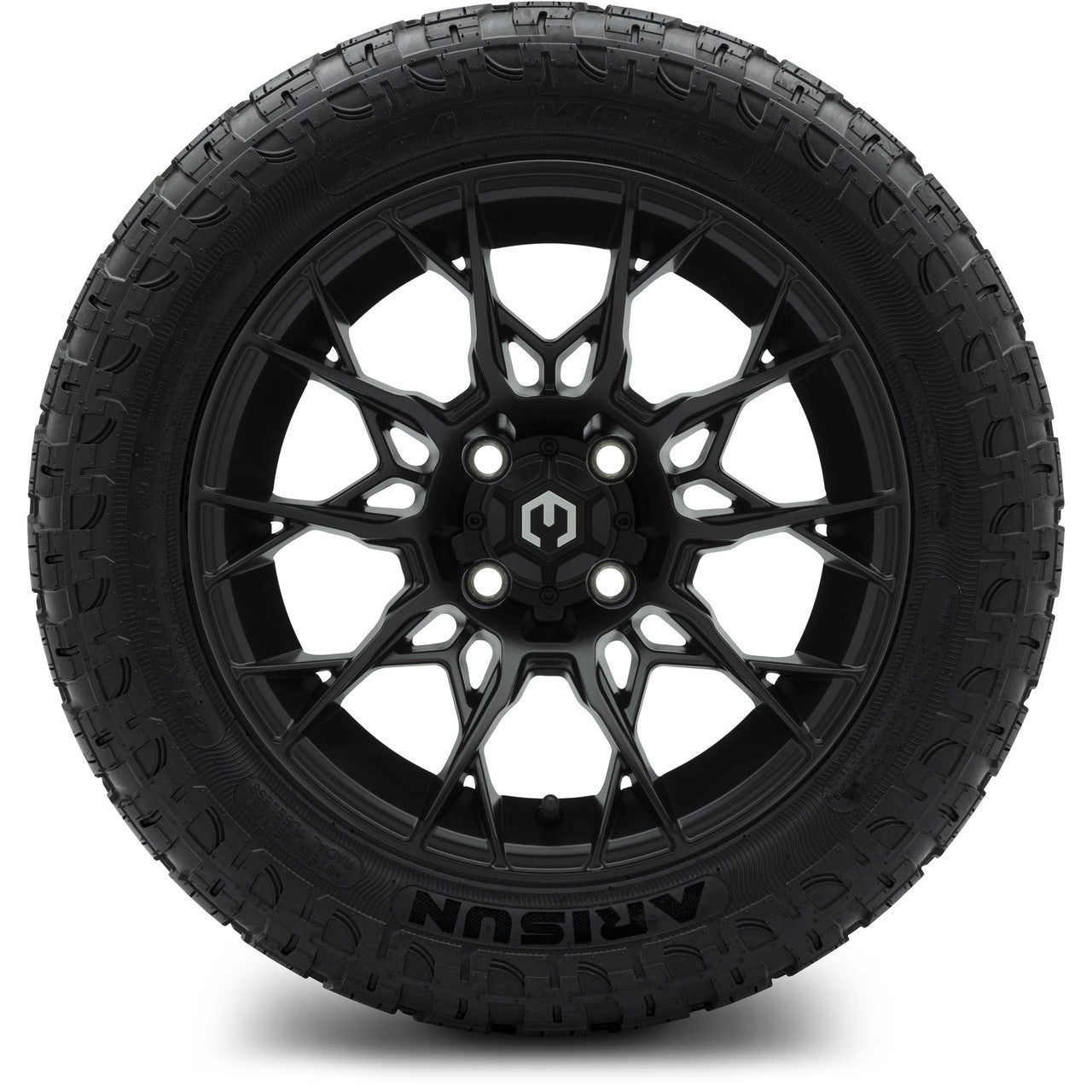MODZ® 14" Chaos Matte Black Wheels & Off-Road Tires Combo (Arisun X-Armory All-Terrain 23x10-14 Radial)