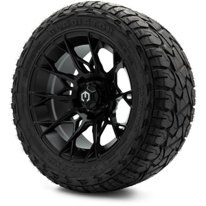 MODZ® 14" Chaos Matte Black Wheels & Off-Road Tires Combo (Xcomp Gladiator 23-10-14 Radial)