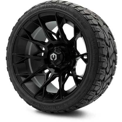 MODZ® 14" Chaos Matte Black Wheels & Off-Road Tires Combo (Xcomp Gladiator 23-10-14 Radial)