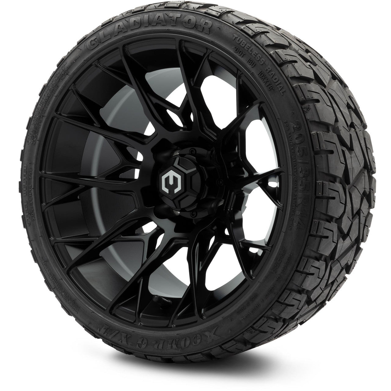 MODZ® 14" Chaos Matte Black Wheels & Off-Road Tires Combo (Arisun X-Trail All-Terrain 23x10-14)