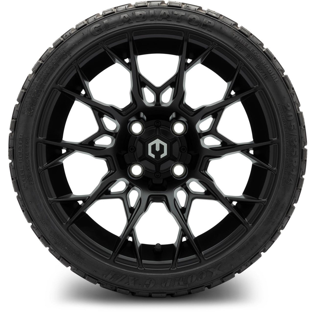 MODZ® 14" Chaos Matte Black Wheels & Off-Road Tires Combo (Arisun X-Trail All-Terrain 23x10-14)