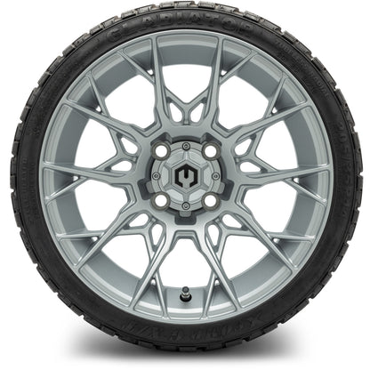 MODZ® 14" Chaos Silver Wheels & Off-Road Tires Combo (Xcomp Gladiator 23-10-14 Radial)
