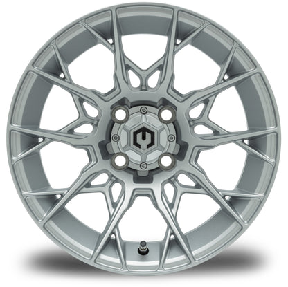 MODZ® 14" Chaos Silver Wheels & Off-Road Tires Combo (MODZ Gripz 23x10-14)