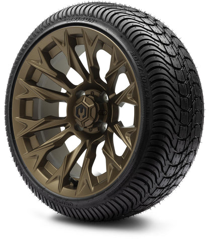 MODZ® 14" Falcon Matte Bronze Wheels & Street Tires Combo (MODZ Street Fox Radial 23x10-14)