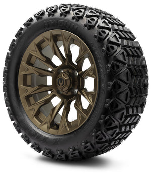 MODZ® 14" Falcon Matte Bronze Wheels & Off-Road Tires Combo (Arisun X-Trail All-Terrain 23x10-14)