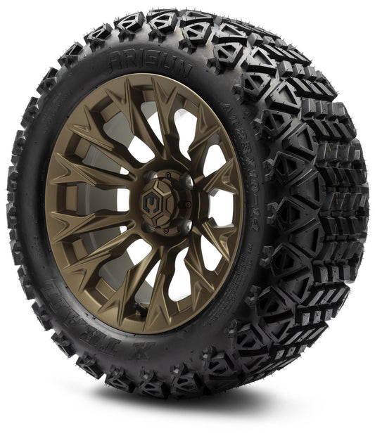 MODZ® 14" Falcon Matte Bronze Wheels & Off-Road Tires Combo (Arisun X-Trail All-Terrain 23x10-14)