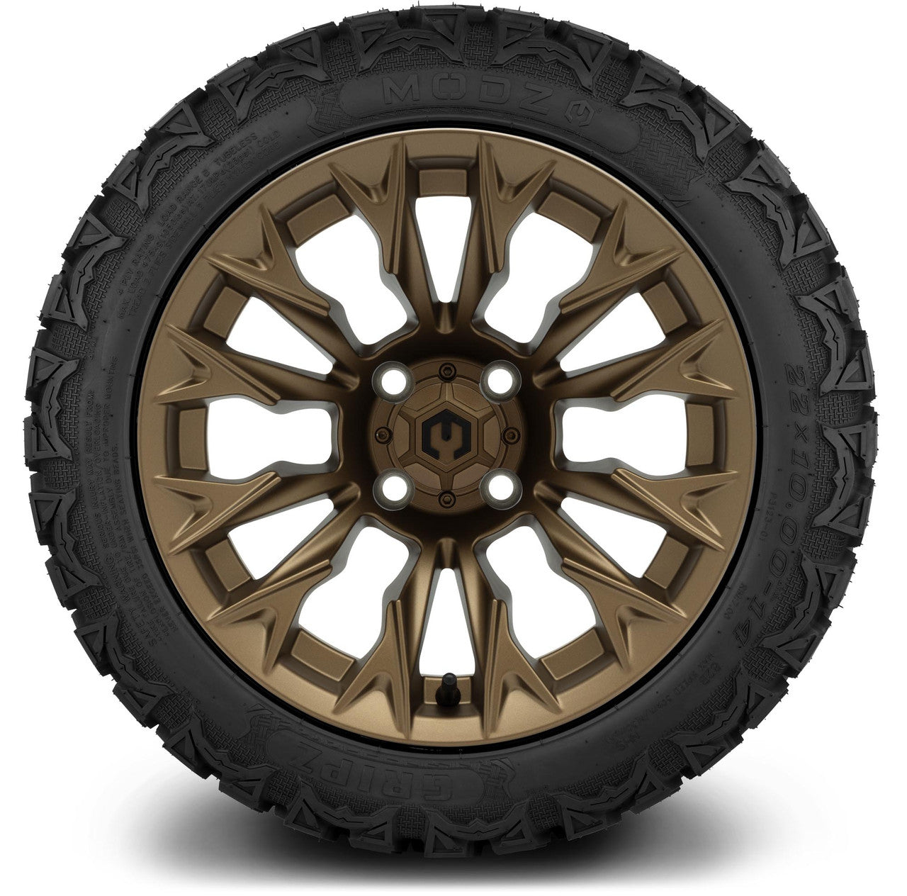 MODZ® 14" Falcon Matte Bronze Wheels & Off-Road Tires Combo (Xcomp Gladiator 23-10-14 Radial)