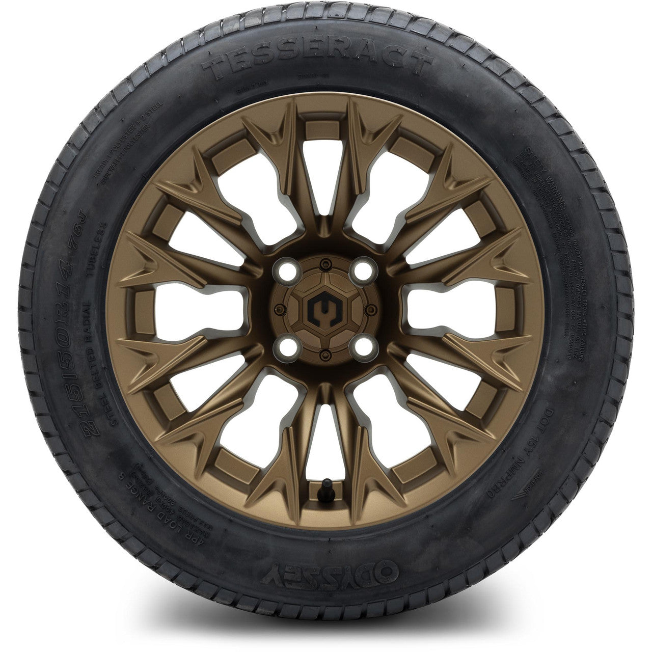 MODZ® 14" Falcon Matte Bronze Wheels & Street Tires Combo (Arisun Cruze 205/30-14)