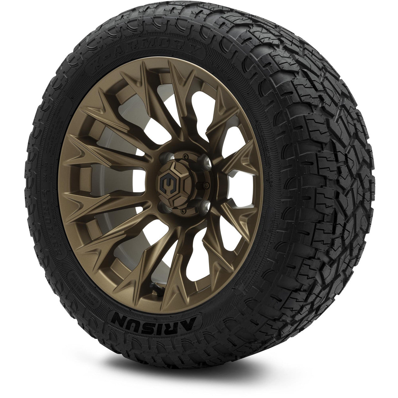 MODZ® 14" Falcon Matte Bronze Wheels & Off-Road Tires Combo (Xcomp Gladiator 23-10-14 Radial)