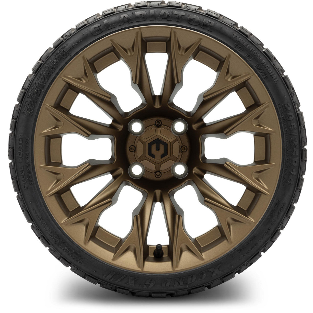 MODZ® 14" Falcon Matte Bronze Wheels & Off-Road Tires Combo (Xcomp Gladiator 23-10-14 Radial)