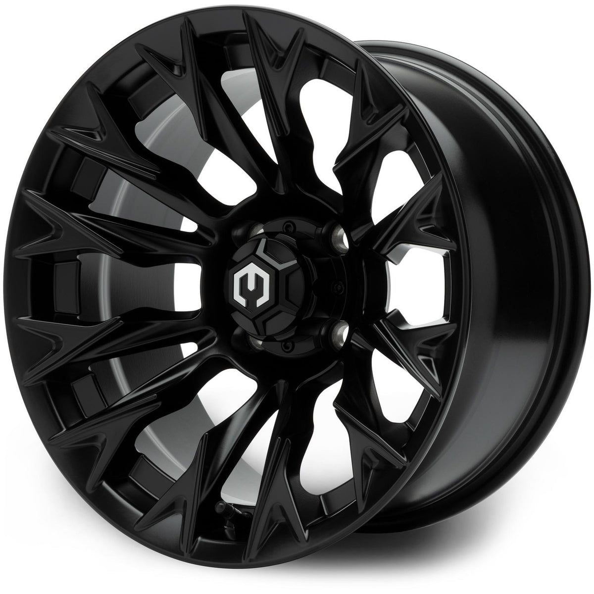 MODZ® 14" Falcon Matte Black Wheels & Off-Road Tires Combo (Xcomp Gladiator 23-10-14 Radial)