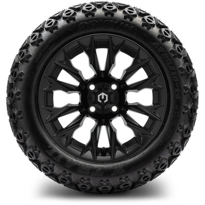 MODZ® 14" Falcon Matte Black Wheels & Off-Road Tires Combo (Arisun X-Armory All-Terrain 23x10-14 Radial)