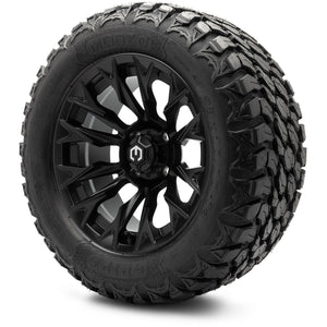 MODZ® 14" Falcon Matte Black Wheels & Off-Road Tires Combo (MODZ Gripz 23x10-14)