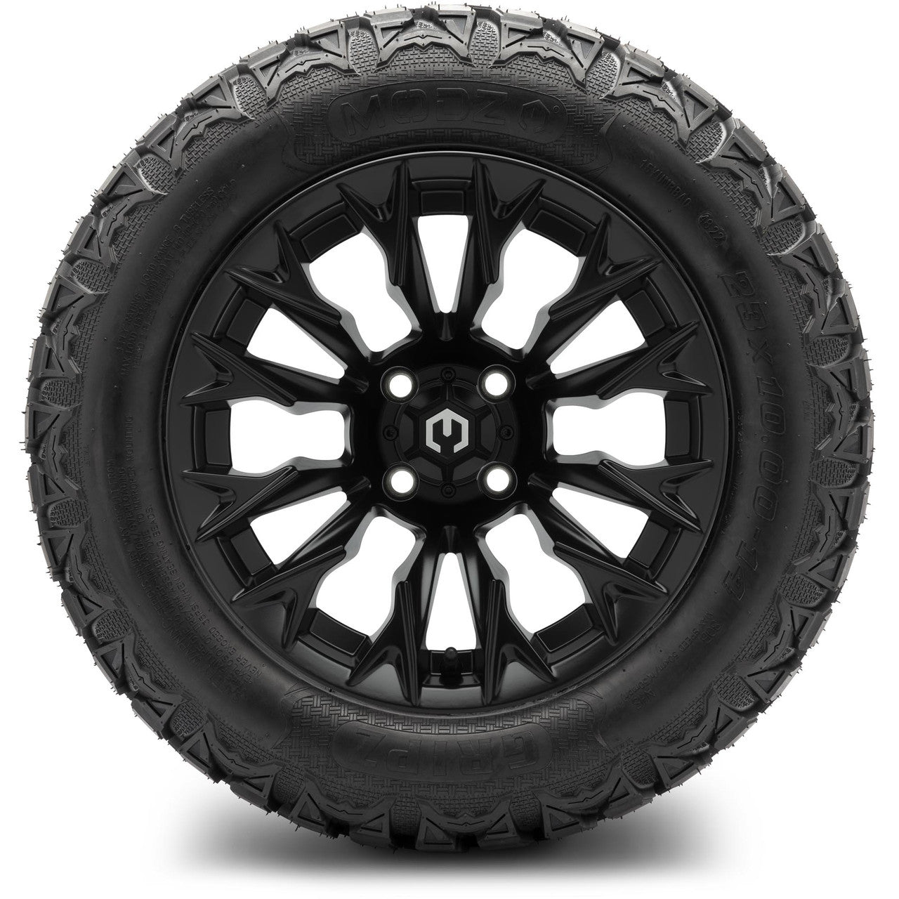 MODZ® 14" Falcon Matte Black Wheels & Off-Road Tires Combo (Arisun X-Trail All-Terrain 23x10-14)