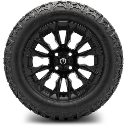 MODZ® 14" Falcon Matte Black Wheels & Off-Road Tires Combo (Xcomp Gladiator 23-10-14 Radial)